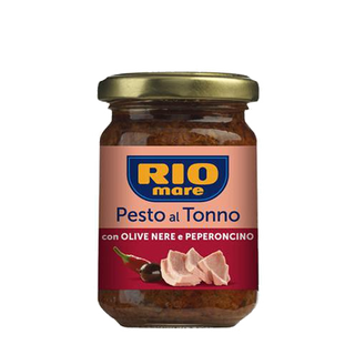 Rio Mare Pesto Tonijn met zwarte olijven en pepers [130g] - ITALIA A CASA