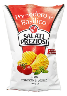 Salati Preziosi Patatine Pomodoro e Basilico 110 gr