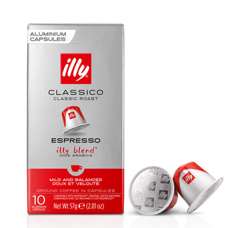 Illy Classico Nespresso-compatibele koffiecapsules 10 stuks 57 g - verpakking met capsules